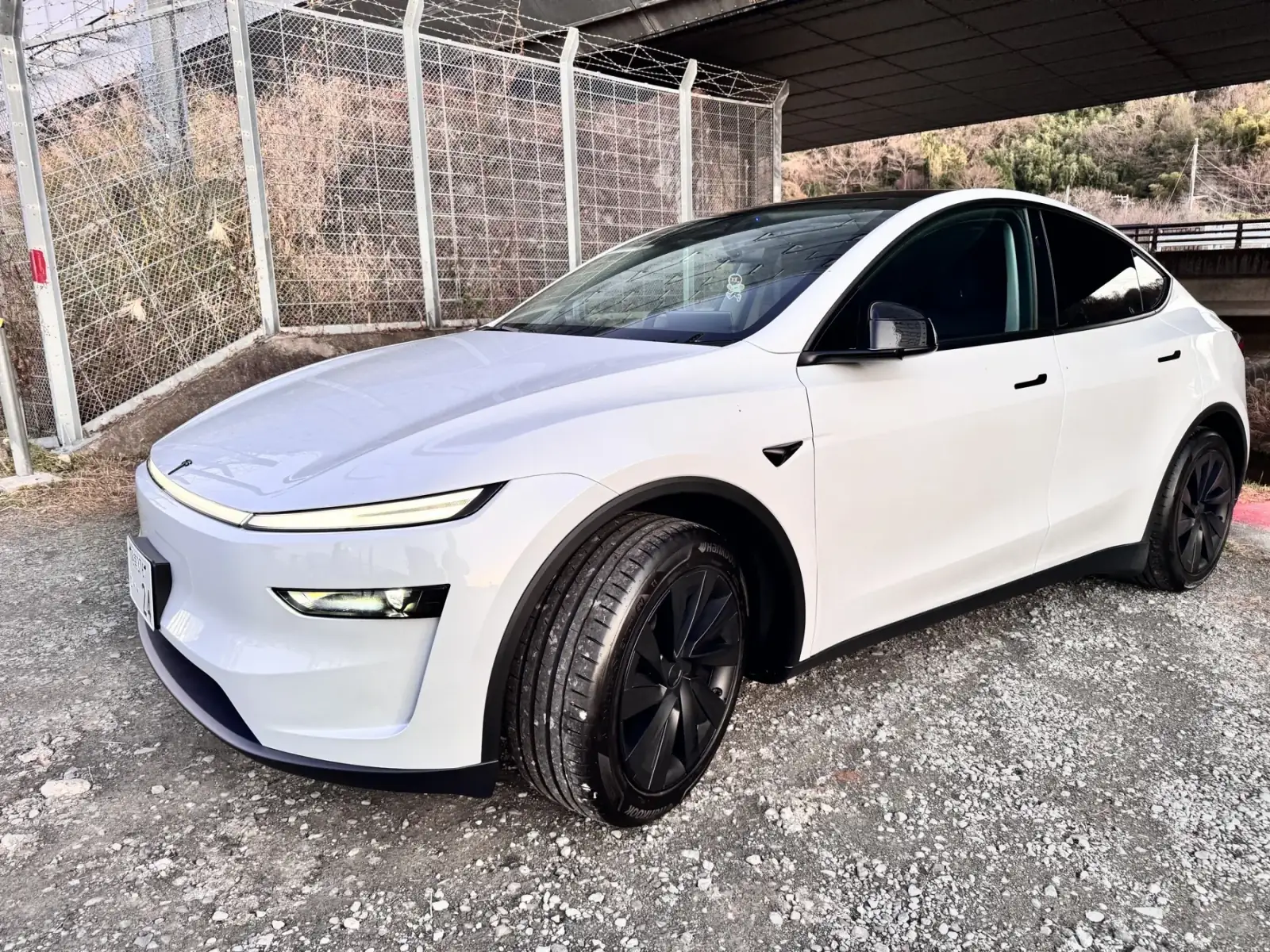 レンタカーのテスラ モデルY(ジュニパー)